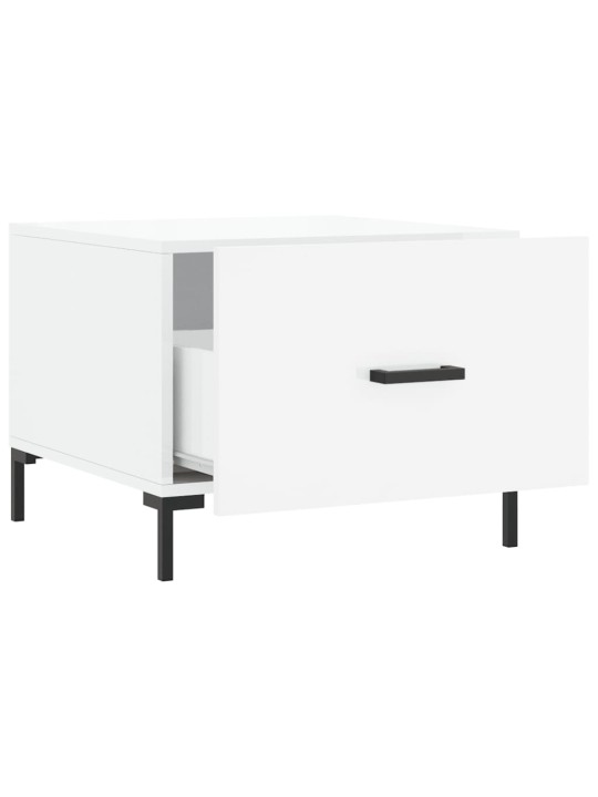 Konferenční stolky 2 ks lesklé bílé 50x50x40cm kompozitní dřevo