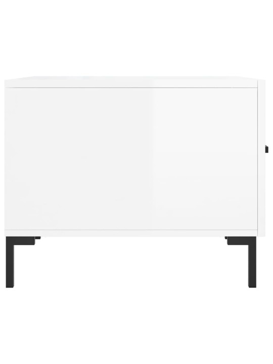 Konferenční stolky 2 ks lesklé bílé 50x50x40cm kompozitní dřevo