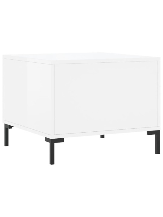 Konferenční stolky 2 ks lesklé bílé 50x50x40cm kompozitní dřevo