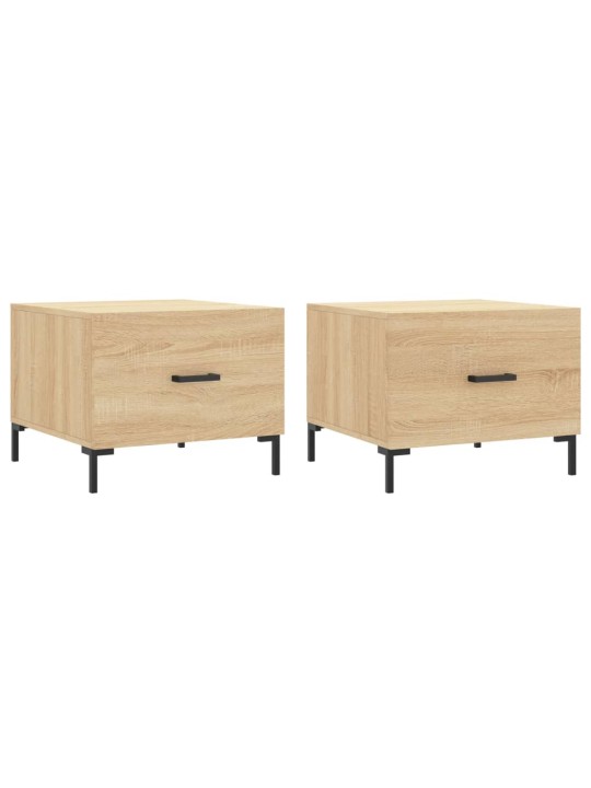 Konferenční stolky 2 ks dub sonoma 50x50x40 cm kompozitní dřevo