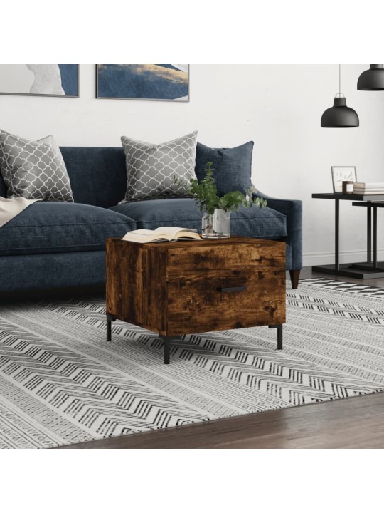 Konferenční stolek kouřový dub 50x50x40 cm kompozitní dřevo
