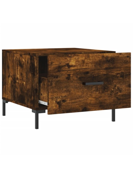 Konferenční stolky 2 ks kouřový dub 50x50x40cm kompozitní dřevo