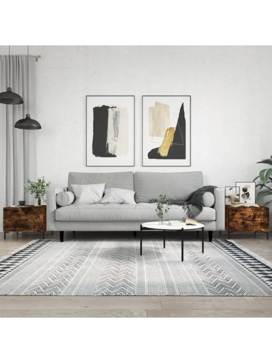 Konferenční stolky 2 ks kouřový dub 50x50x40cm kompozitní dřevo