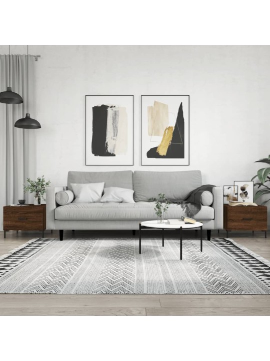 Konferenční stolky 2 ks hnědý dub 50x50x40 cm kompozitní dřevo