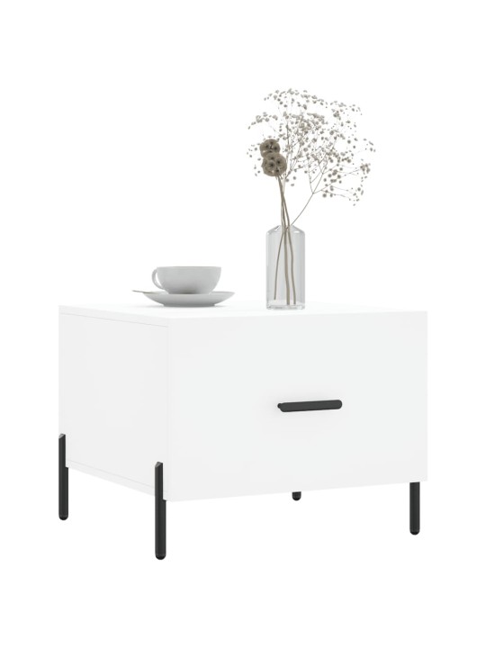 Konferenční stolky 2 ks bílé 50 x 50 x 40 cm kompozitní dřevo