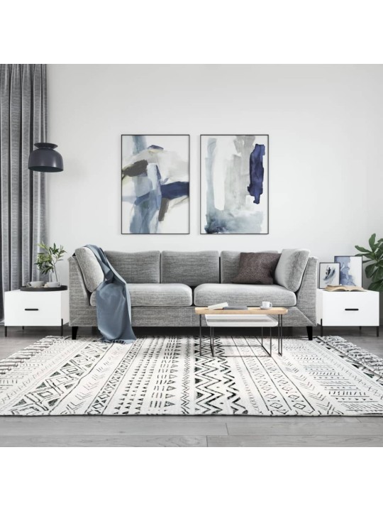 Konferenční stolky 2 ks bílé 50 x 50 x 40 cm kompozitní dřevo