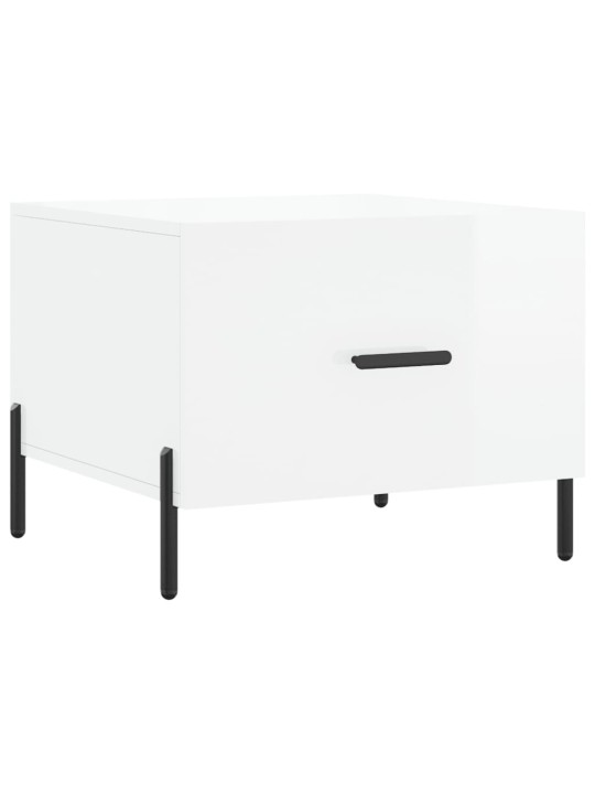 Konferenční stolky 2 ks lesklé bílé 50x50x40cm kompozitní dřevo