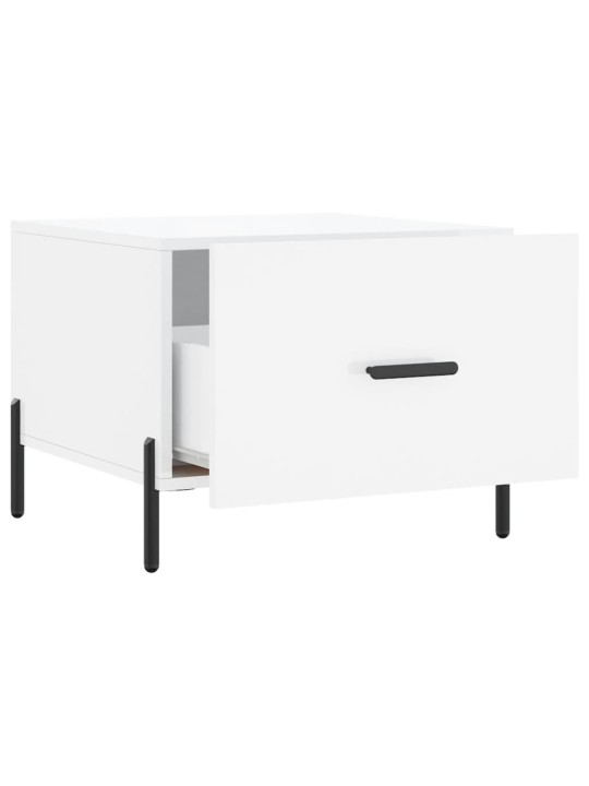 Konferenční stolky 2 ks lesklé bílé 50x50x40cm kompozitní dřevo