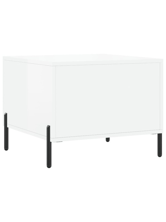 Konferenční stolky 2 ks lesklé bílé 50x50x40cm kompozitní dřevo