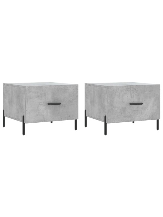 Konferenční stolky 2 ks betonově šedé 50 x 50 x 40 cm kompozit