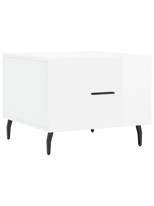 Konferenční stolky 2 ks lesklé bílé 50x50x40cm kompozitní dřevo