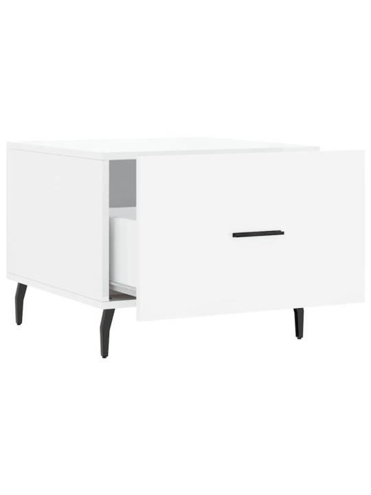Konferenční stolky 2 ks lesklé bílé 50x50x40cm kompozitní dřevo