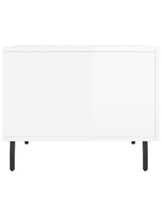 Konferenční stolky 2 ks lesklé bílé 50x50x40cm kompozitní dřevo