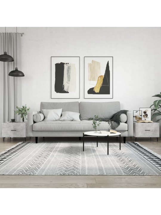 Konferenční stolky 2 ks betonově šedé 50 x 50 x 40 cm kompozit
