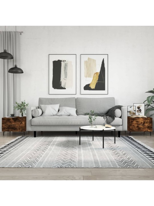 Konferenční stolky 2 ks kouřový dub 50x50x40cm kompozitní dřevo