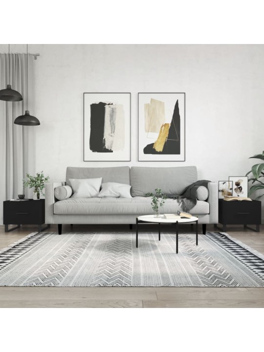 Konferenční stolky 2 ks černé 50 x 50 x 40 cm kompozitní dřevo