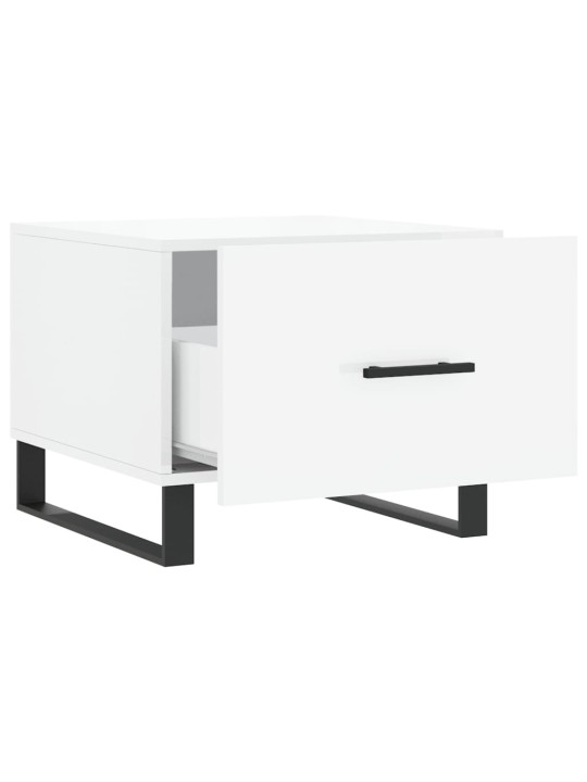 Konferenční stolky 2 ks lesklé bílé 50x50x40cm kompozitní dřevo