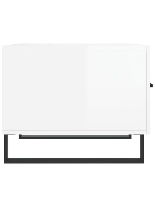 Konferenční stolky 2 ks lesklé bílé 50x50x40cm kompozitní dřevo