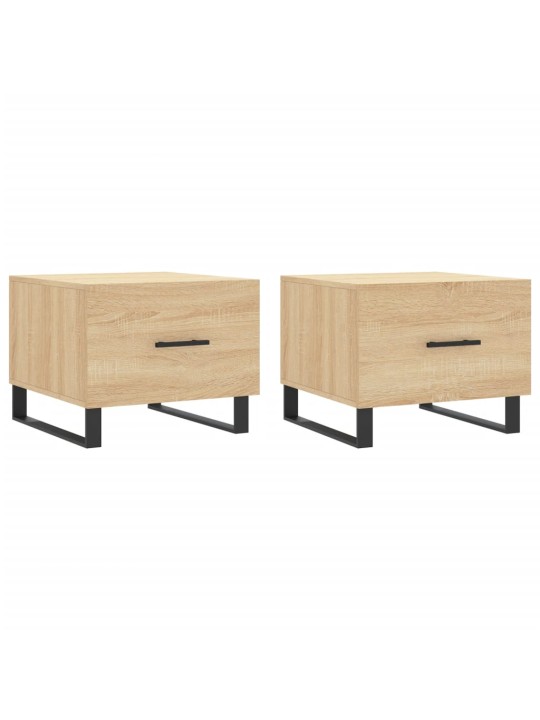 Konferenční stolky 2 ks dub sonoma 50x50x40 cm kompozitní dřevo