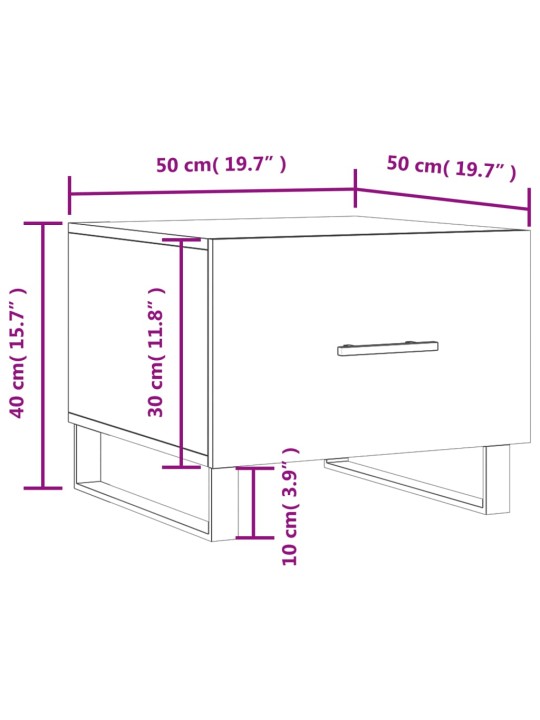 Konferenční stolek betonově šedý 50x50x40 cm kompozitní dřevo