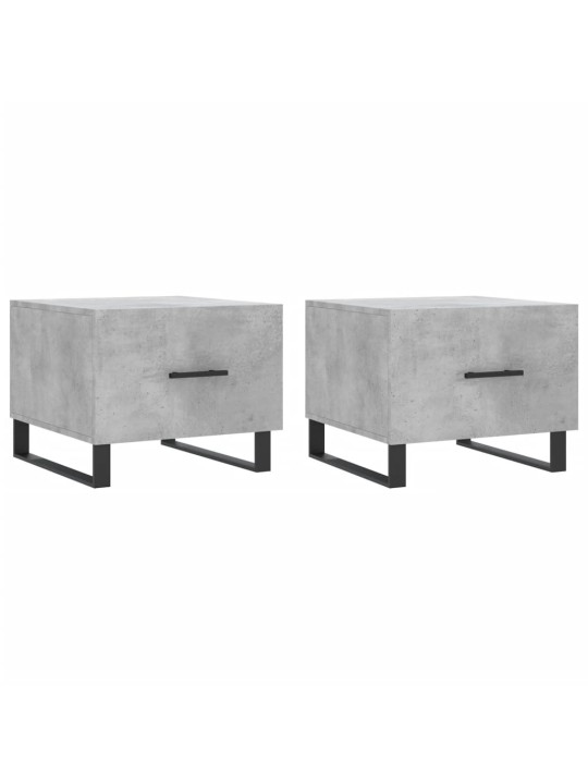 Konferenční stolky 2 ks betonově šedé 50 x 50 x 40 cm kompozit