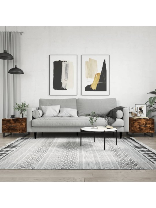 Konferenční stolky 2 ks kouřový dub 50x50x40cm kompozitní dřevo