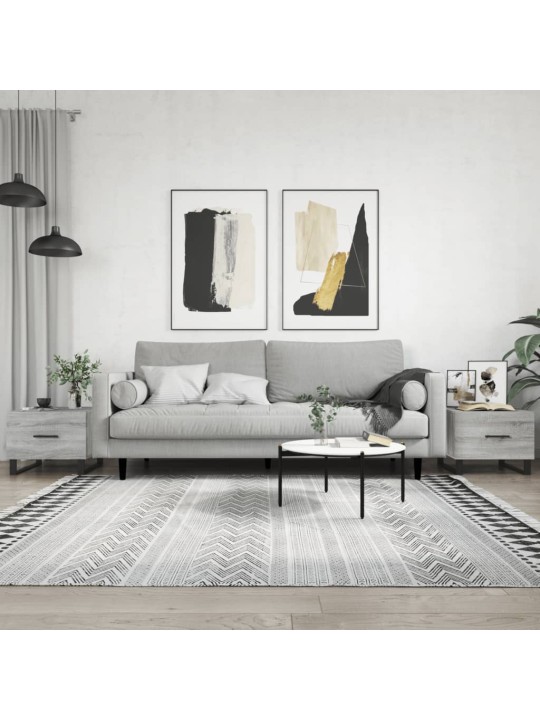 Konferenční stolky 2 ks šedé sonoma 50x50x40cm kompozitní dřevo