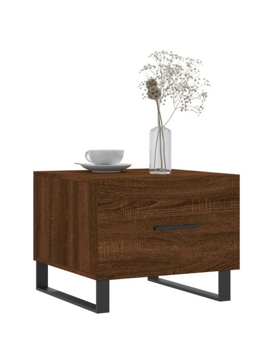 Konferenční stolky 2 ks hnědý dub 50x50x40 cm kompozitní dřevo