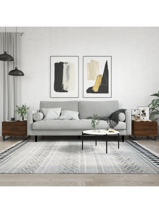 Konferenční stolky 2 ks hnědý dub 50x50x40 cm kompozitní dřevo