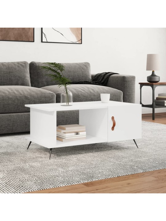 Konferenční stolek bílý 90 x 50 x 40 cm kompozitní dřevo