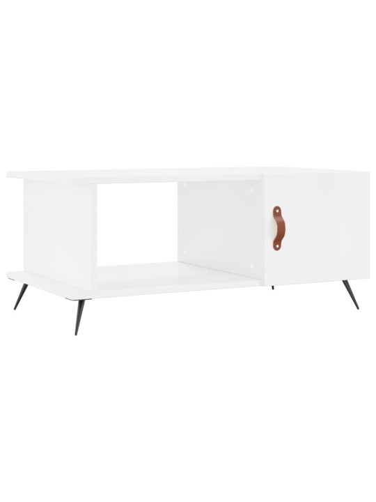 Konferenční stolek lesklý bílý 90 x 50 x 40 cm kompozitní dřevo
