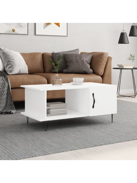 Konferenční stolek bílý 90 x 50 x 40 cm kompozitní dřevo