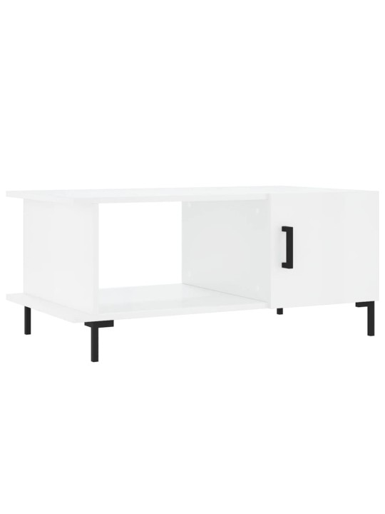 Konferenční stolek lesklý bílý 90 x 50 x 40 cm kompozitní dřevo
