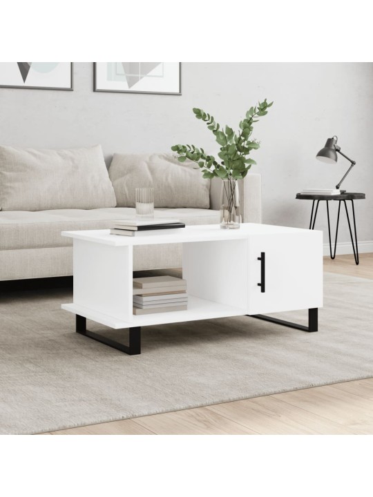 Konferenční stolek bílý 90 x 50 x 40 cm kompozitní dřevo