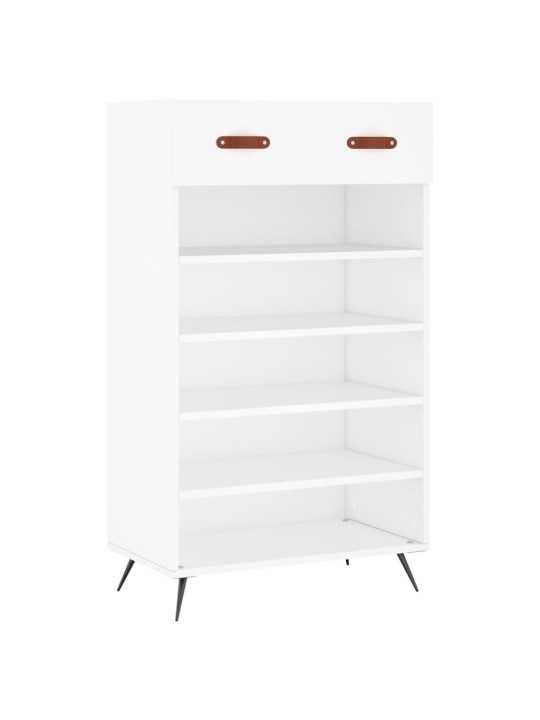Botník bílý 60 x 35 x 105 cm kompozitní dřevo