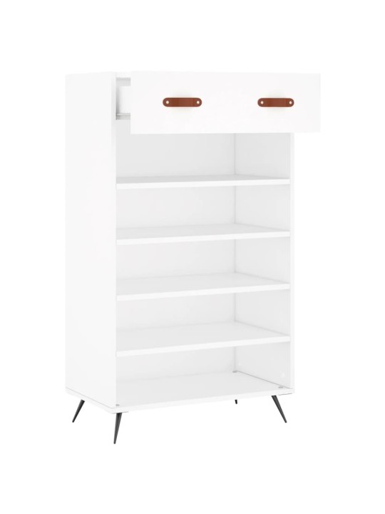 Botník bílý 60 x 35 x 105 cm kompozitní dřevo