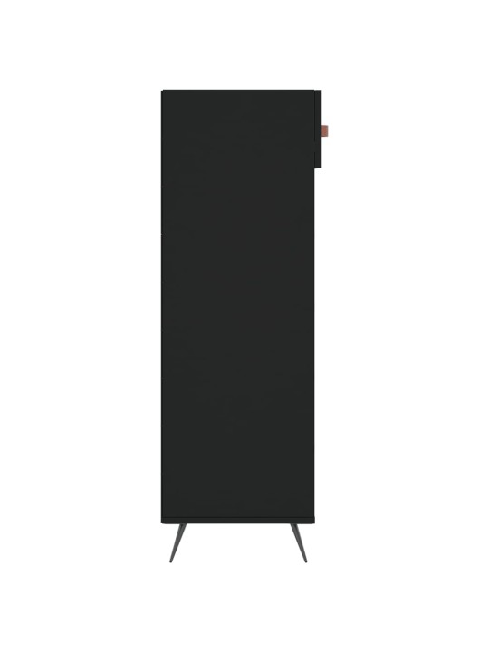 Botník černý 60 x 35 x 105 cm kompozitní dřevo