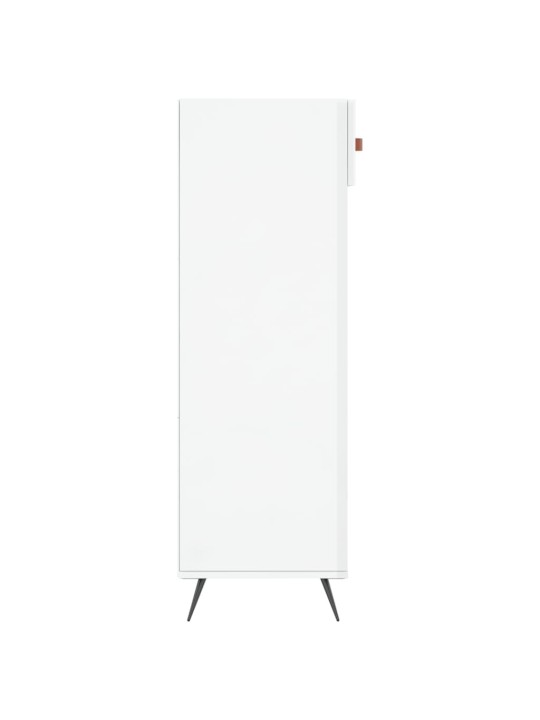 Botník bílý s vysokým leskem 60 x 35 x 105 cm kompozitní dřevo
