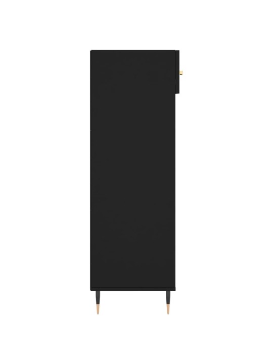Botník černý 60 x 35 x 105 cm kompozitní dřevo