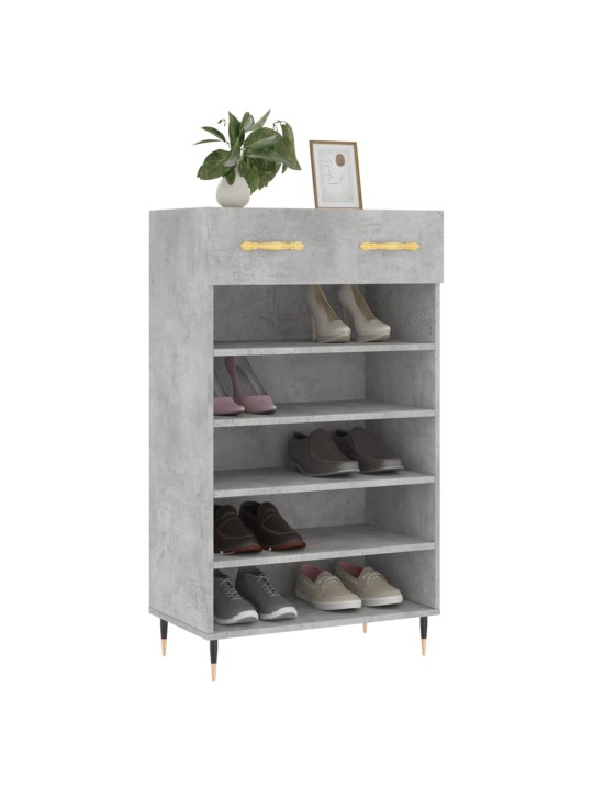 Botník betonově šedý 60 x 35 x 105 cm kompozitní dřevo