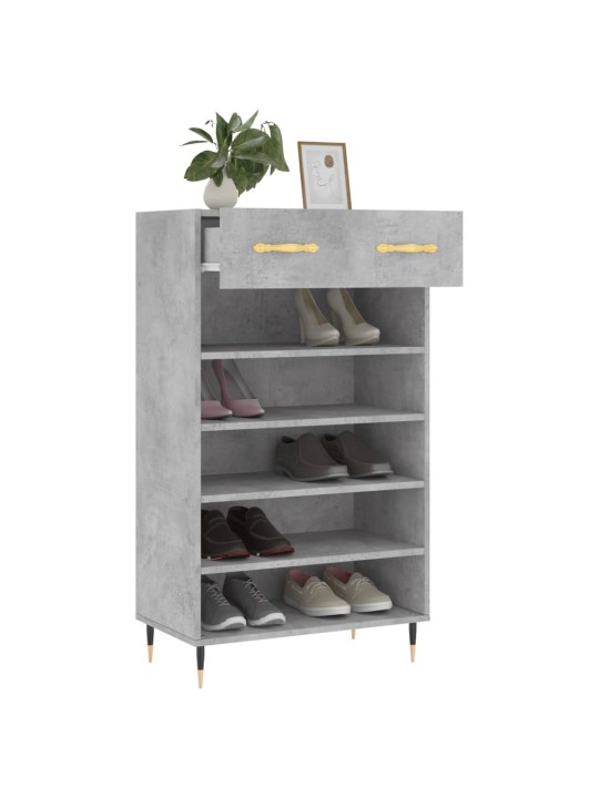 Botník betonově šedý 60 x 35 x 105 cm kompozitní dřevo