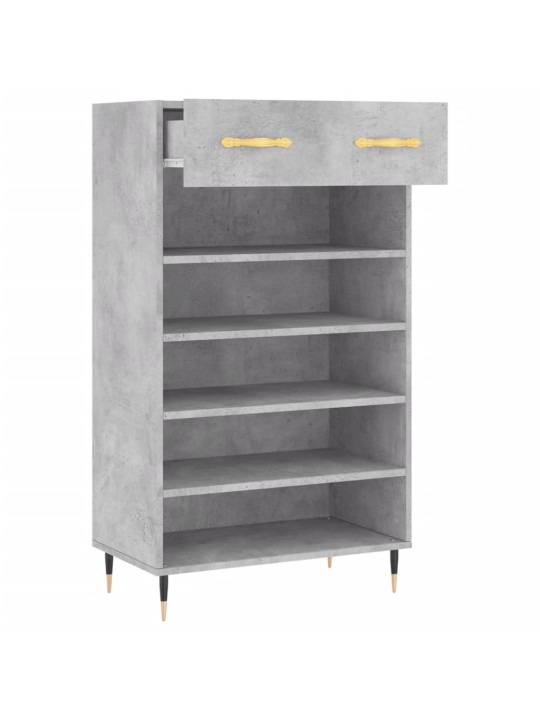Botník betonově šedý 60 x 35 x 105 cm kompozitní dřevo