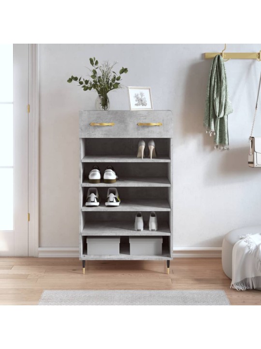 Botník betonově šedý 60 x 35 x 105 cm kompozitní dřevo