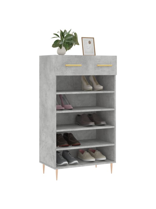 Botník betonově šedý 60 x 35 x 105 cm kompozitní dřevo
