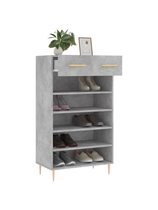 Botník betonově šedý 60 x 35 x 105 cm kompozitní dřevo