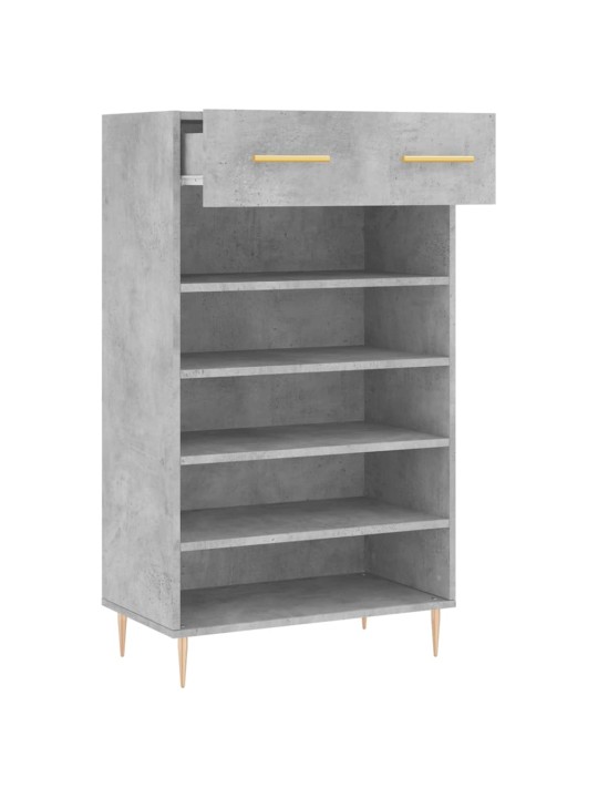 Botník betonově šedý 60 x 35 x 105 cm kompozitní dřevo
