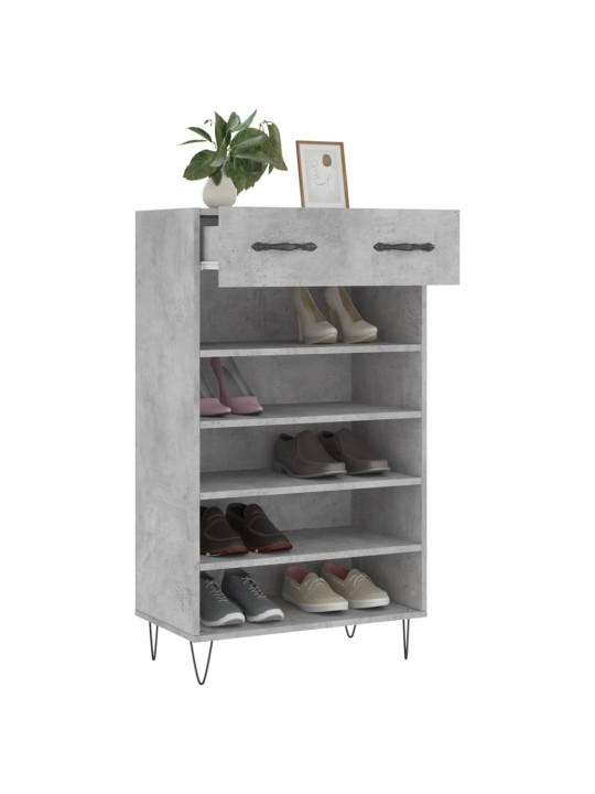 Botník betonově šedý 60 x 35 x 105 cm kompozitní dřevo