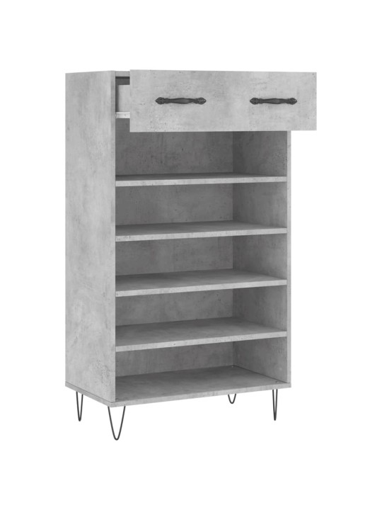 Botník betonově šedý 60 x 35 x 105 cm kompozitní dřevo