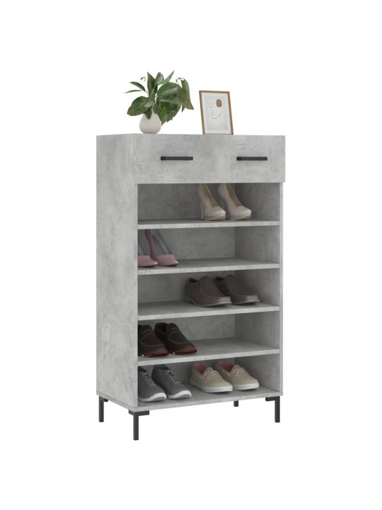 Botník betonově šedý 60 x 35 x 105 cm kompozitní dřevo