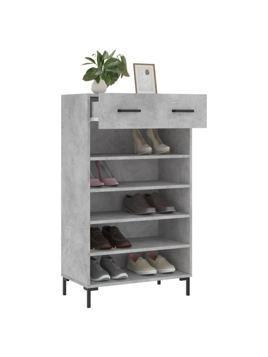 Botník betonově šedý 60 x 35 x 105 cm kompozitní dřevo